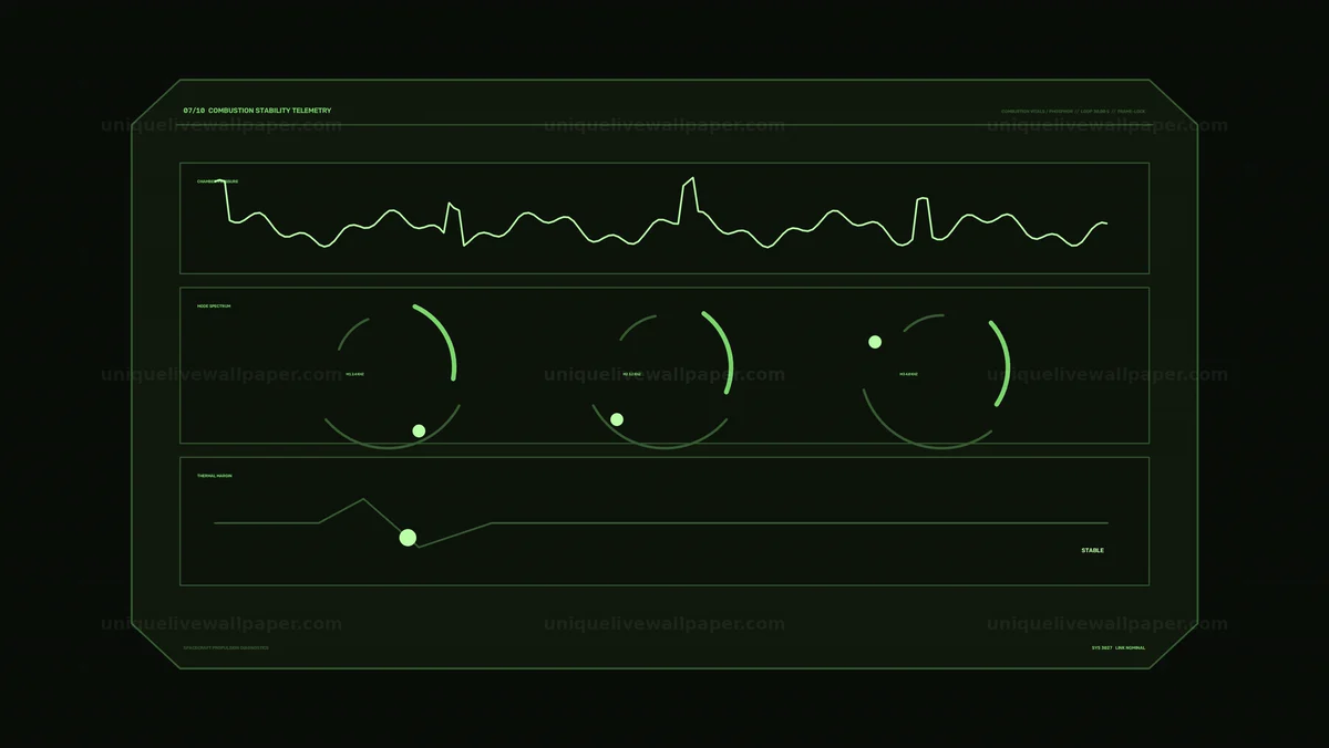 Spacecraft Propulsion Diagnostics HUD Seamless Loop