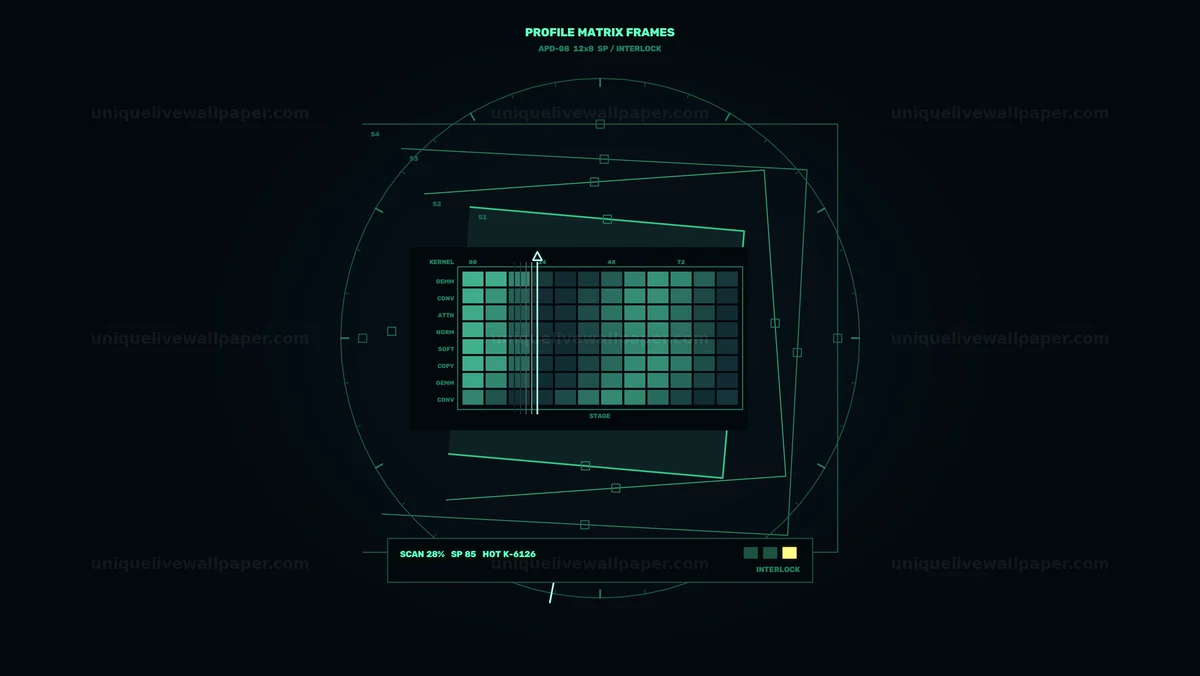 Watermarked thumbnail for AI Algorithm Matrix Performance HUD Seamless Loop
