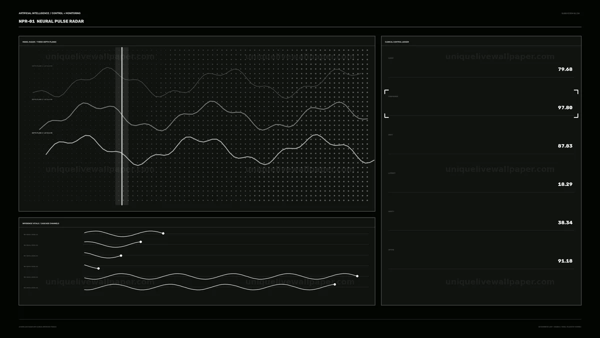 Artificial Intelligence Monitoring Dashboard Seamless Loop