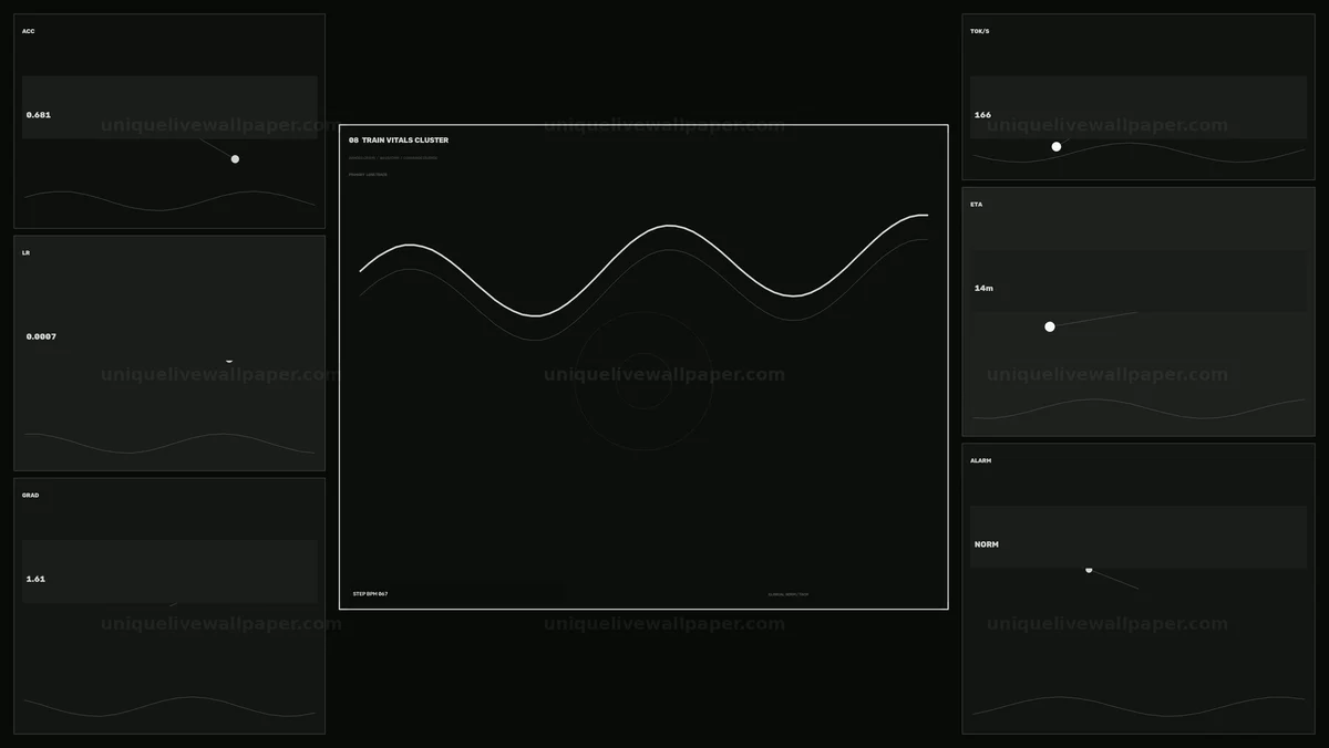 Watermarked thumbnail for AI Training Progress Telemetry HUD Seamless Loop