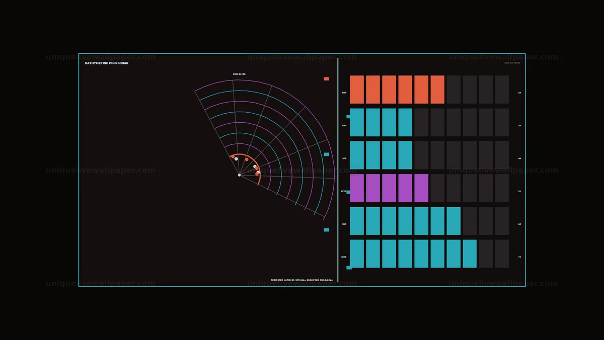 Defense Operations Sonar Data Visualization Seamless Loop