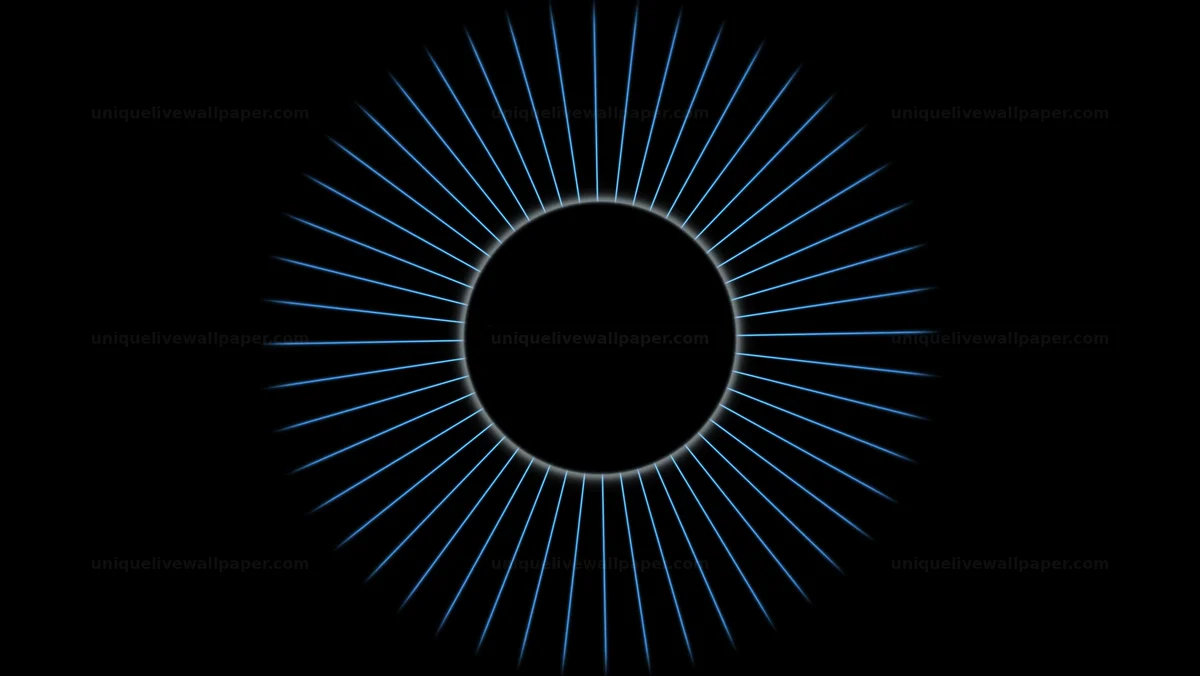 Eclipse Black Disk Light Burst Seamless Loop