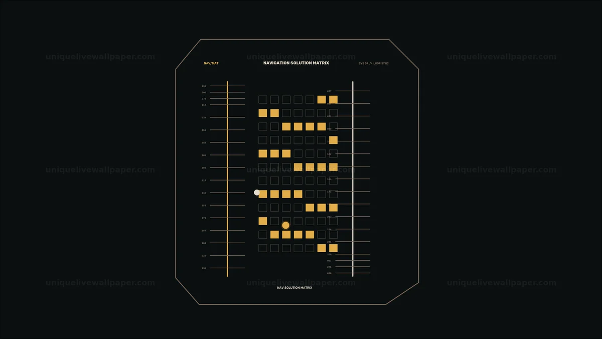 Futuristic Spacecraft Navigation Matrix Seamless Loop