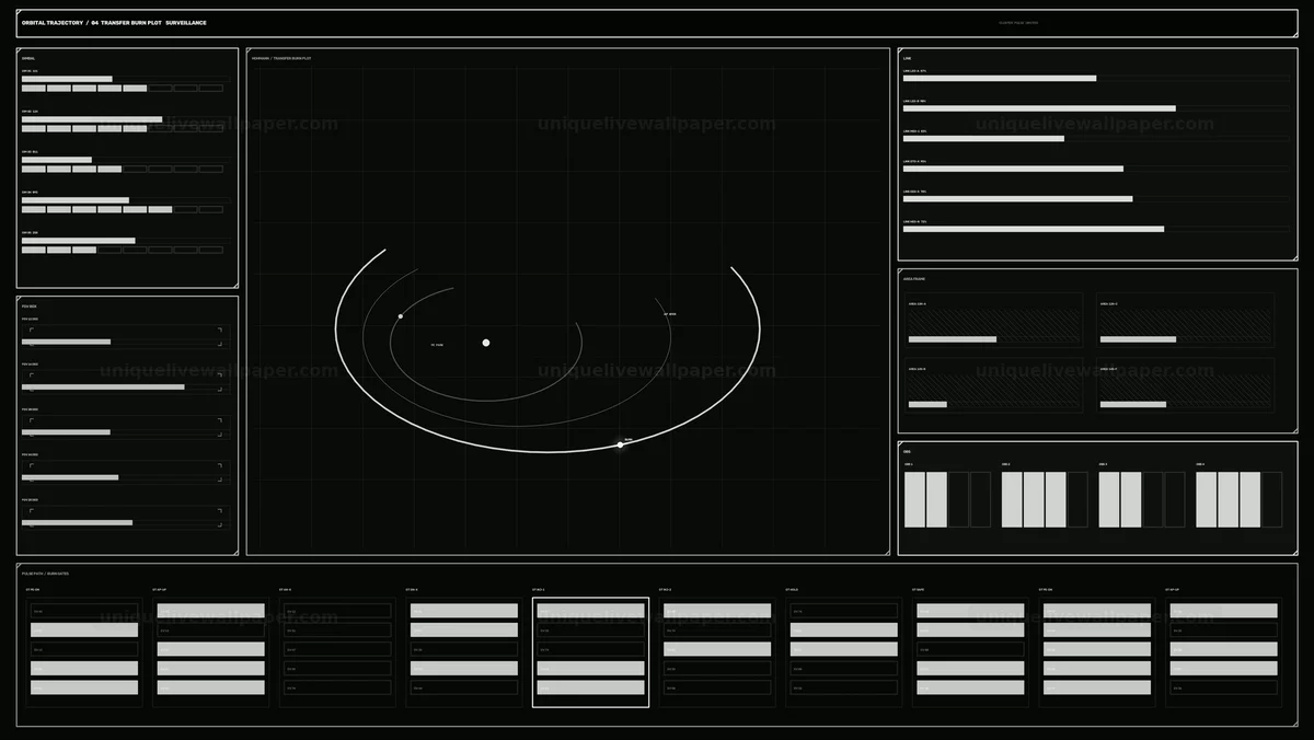 Orbital Trajectory Transfer Burn HUD Seamless Loop