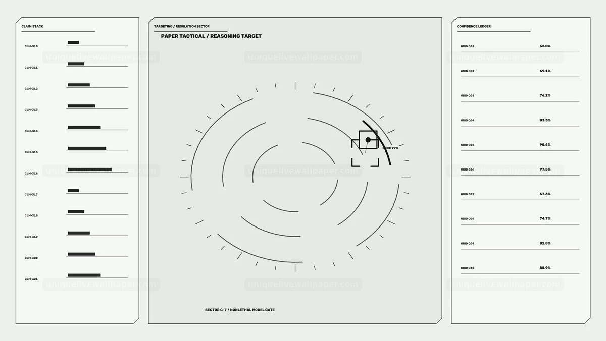 AI Reasoning Confidence Monitor HUD Seamless Loop