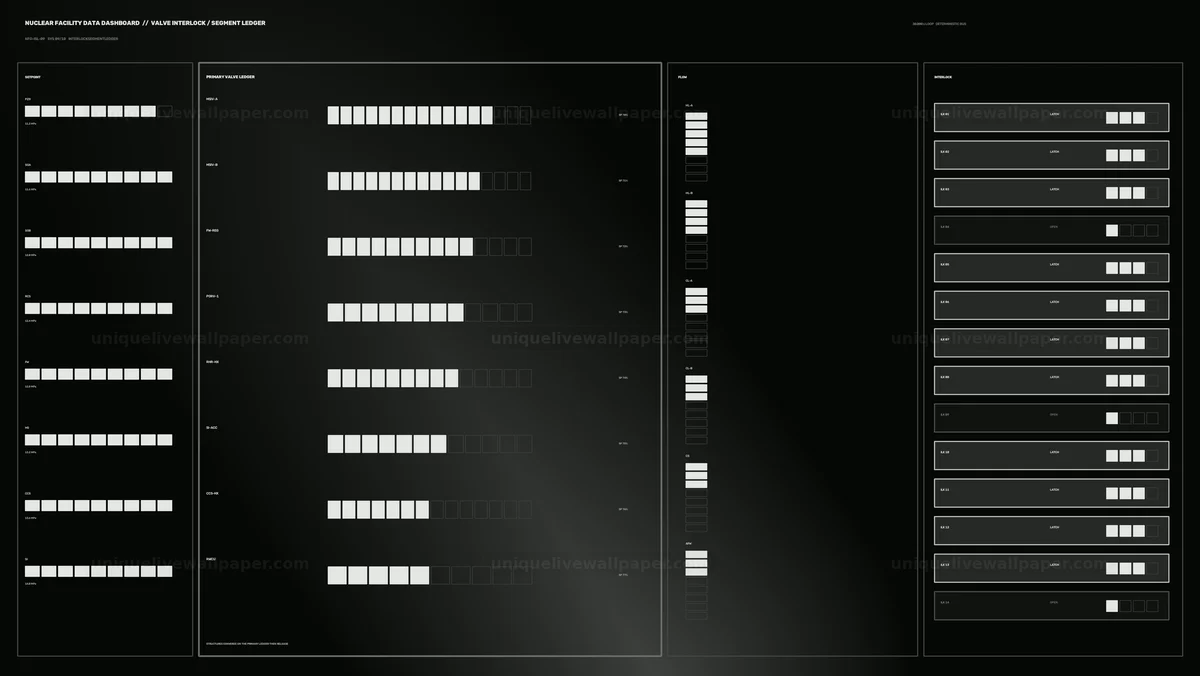 Nuclear Facility Data Dashboard with Valve Interlocks