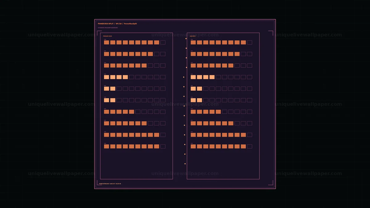 Watermarked thumbnail for Futuristic Spaceship Power Dashboard Seamless Loop