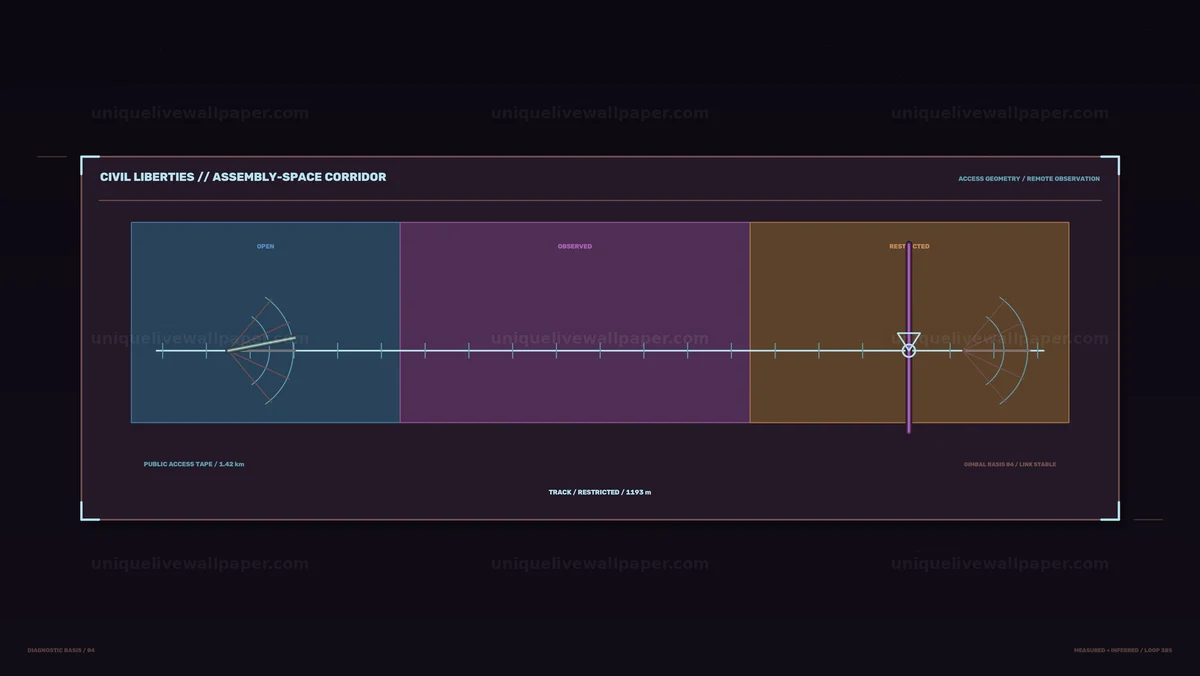 Watermarked thumbnail for Civil Liberties Diagnostic Screen Seamless Loop