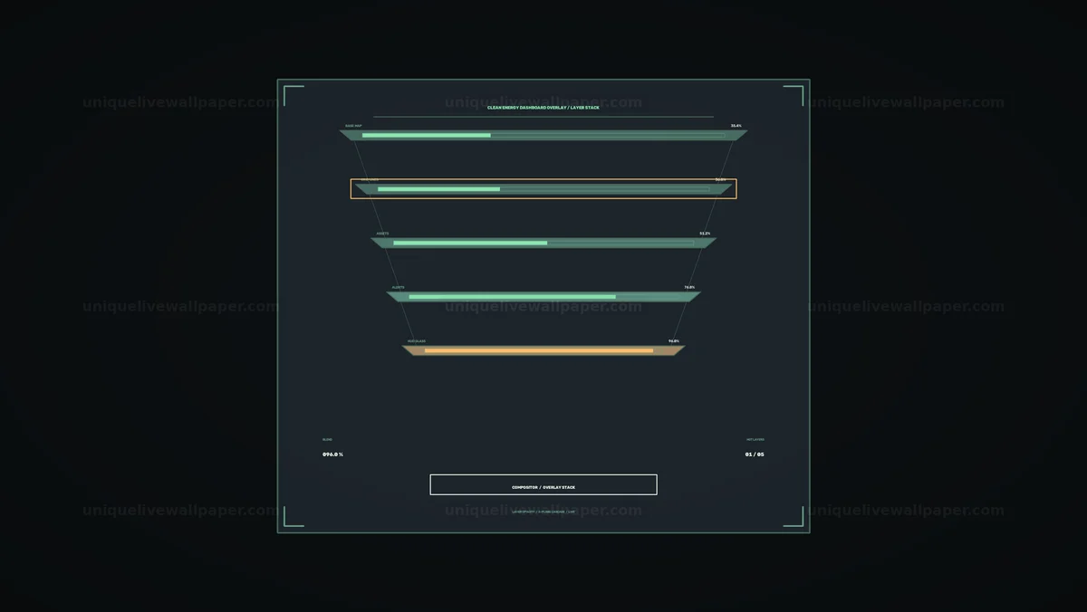 Clean Energy Dashboard Data Bars Seamless Loop