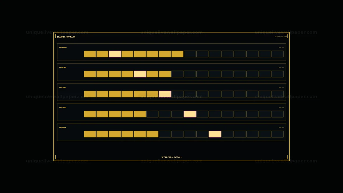 Defense Command Network Channel Status HUD Seamless Loop