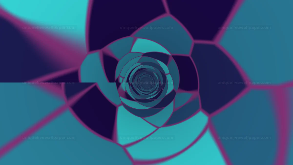 Geometric Spiral Warp Tunnel Seamless Loop