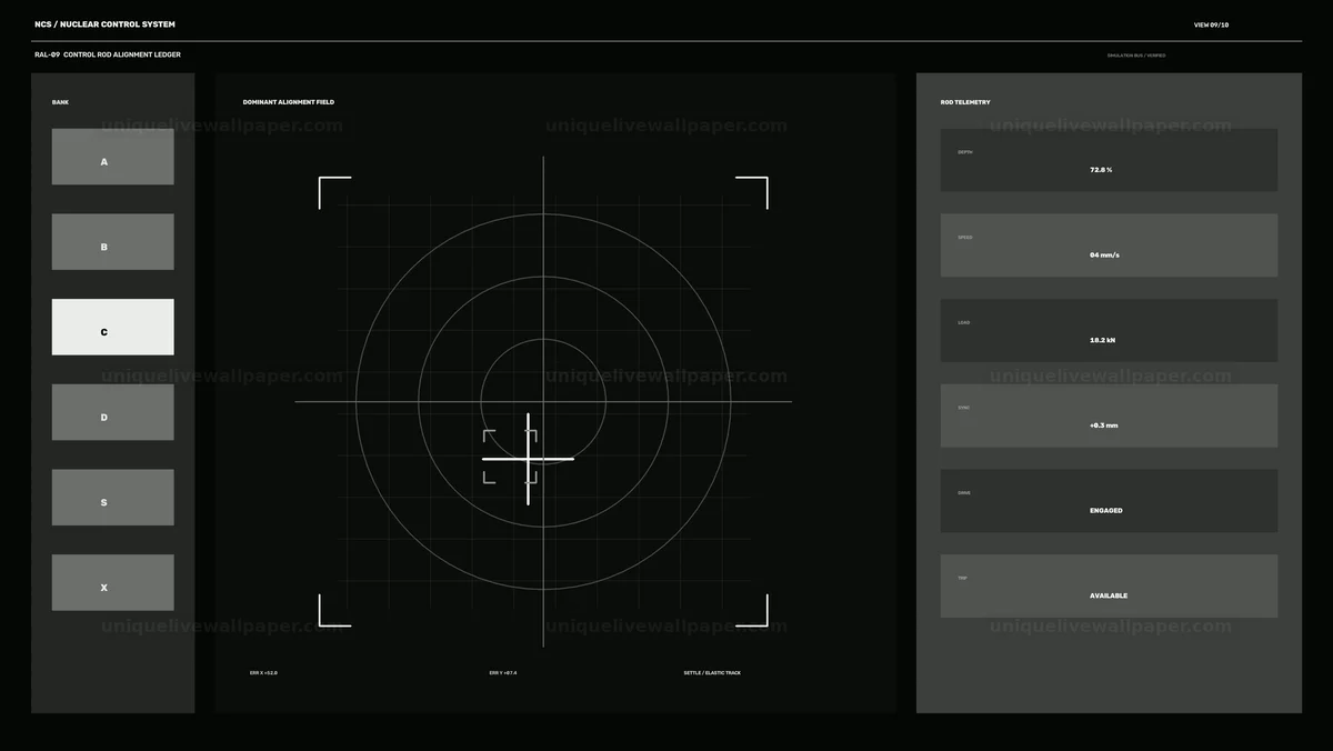 Nuclear Control Rod Alignment HUD Seamless Loop