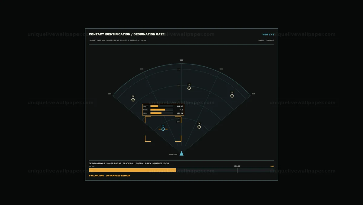 Watermarked thumbnail for Sonar Contact Identification HUD Seamless Loop