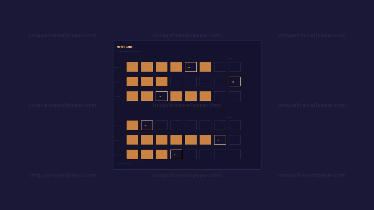 Watermarked thumbnail for Dashboard Meter Grid HUD Interface Seamless Loop