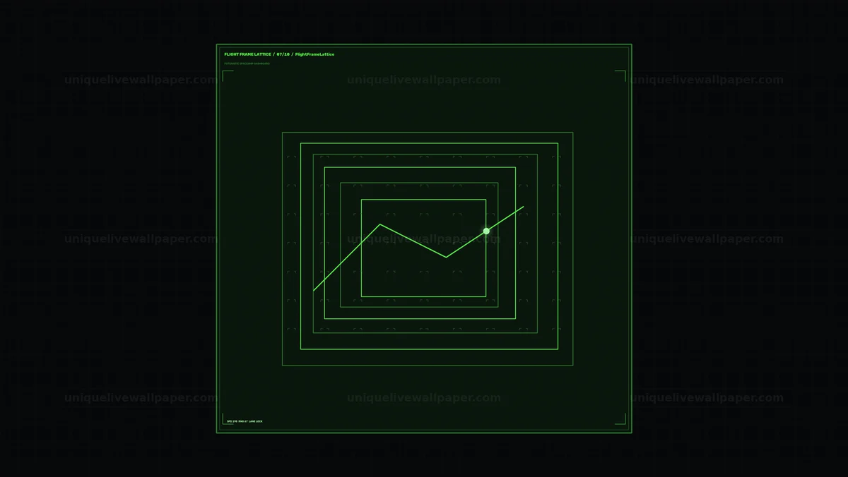 Futuristic Spaceship Dashboard Tracking HUD Seamless Loop