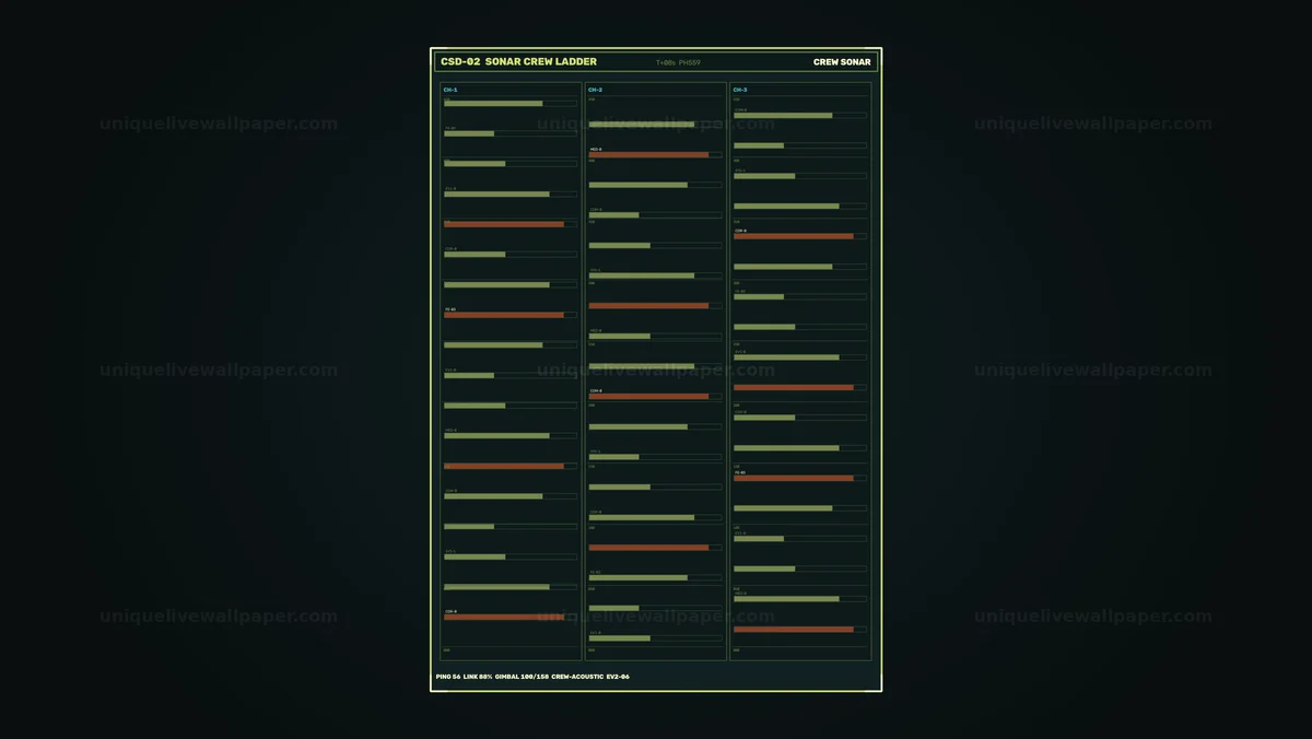 Spacecraft Crew Status Display HUD Seamless Loop