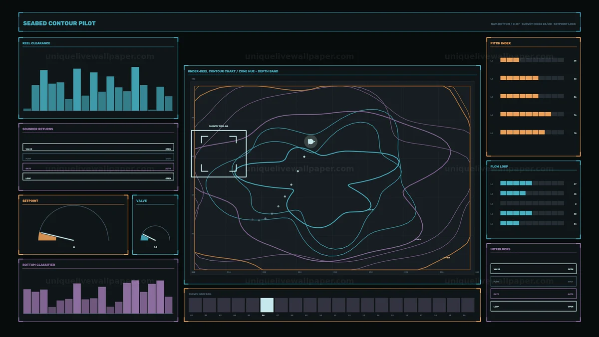 Watermarked thumbnail for Subsea Contour Monitoring HUD Seamless Loop