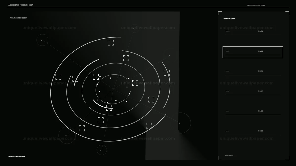 AI Prediction Analytics HUD Seamless Loop