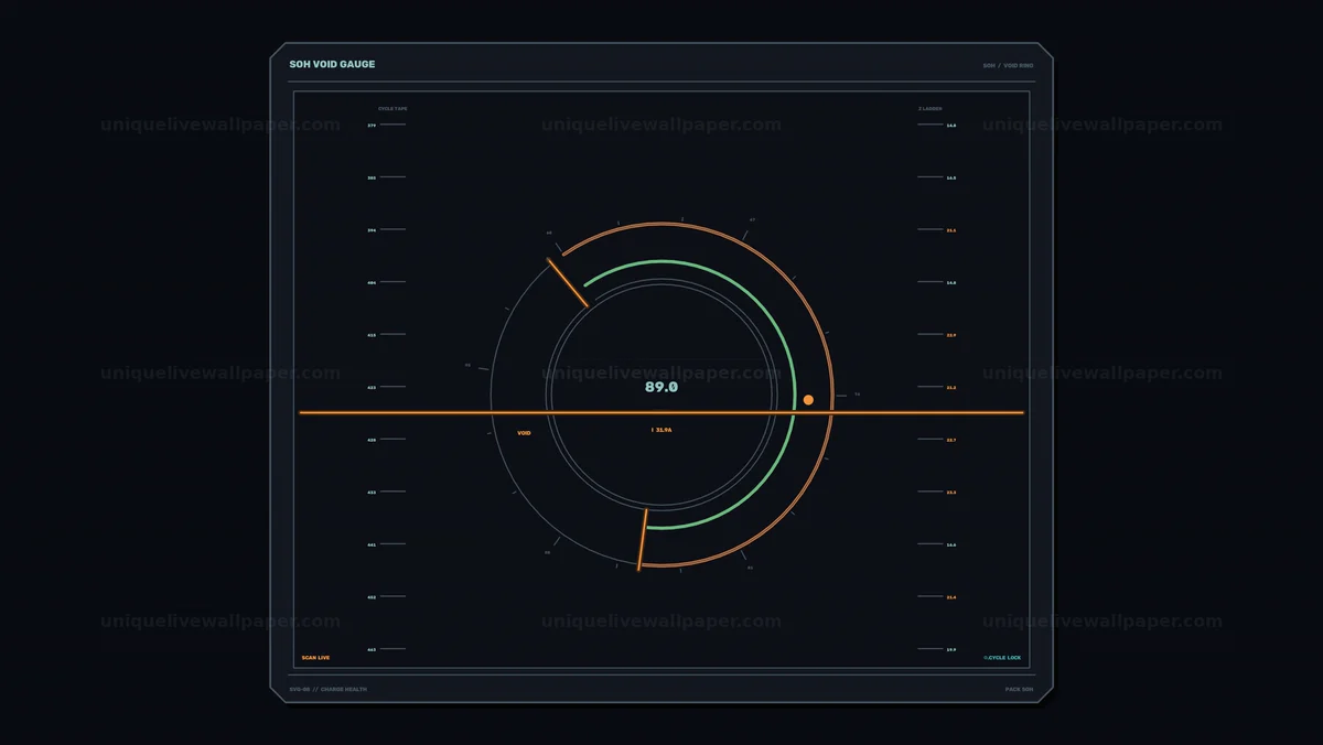 Battery Charging Health Status HUD Seamless Loop