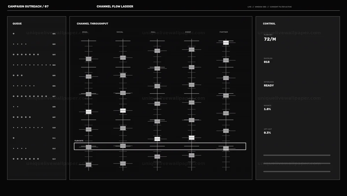 Campaign Outreach Tracking Display HUD Seamless Loop