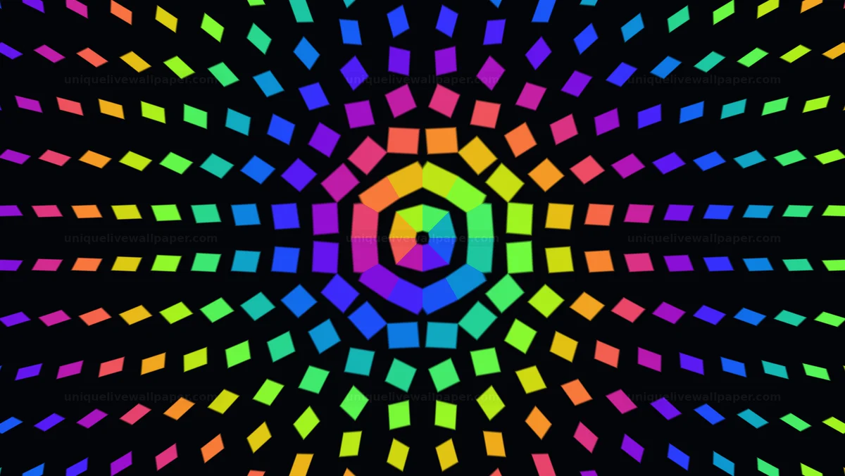 Geometric Radial Burst Transition Seamless Loop
