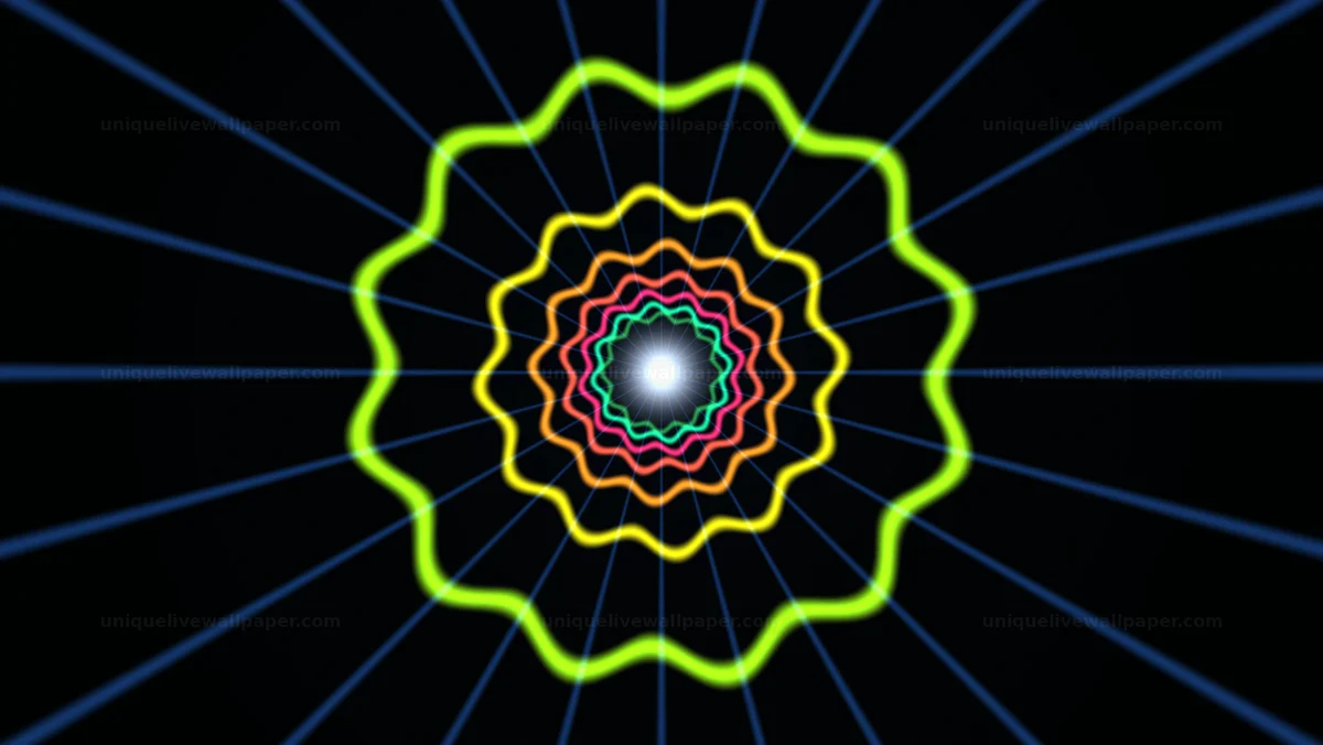 Neon Portal Energy Overlay — Neon portal energy creates a vibrant moti