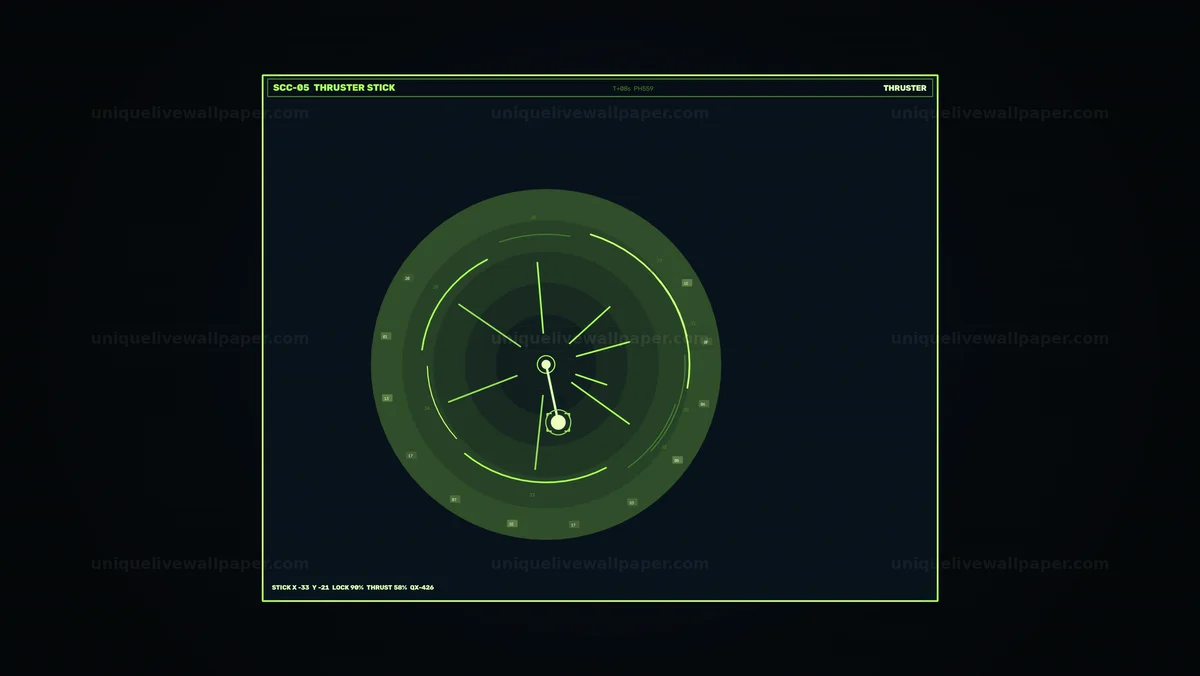 Spacecraft Thruster Control HUD Seamless Loop