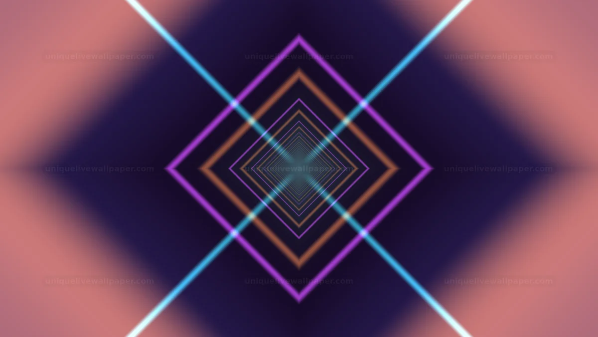 Abstract Cosmic Navigation Graphic — Shapes change and move in a vibra