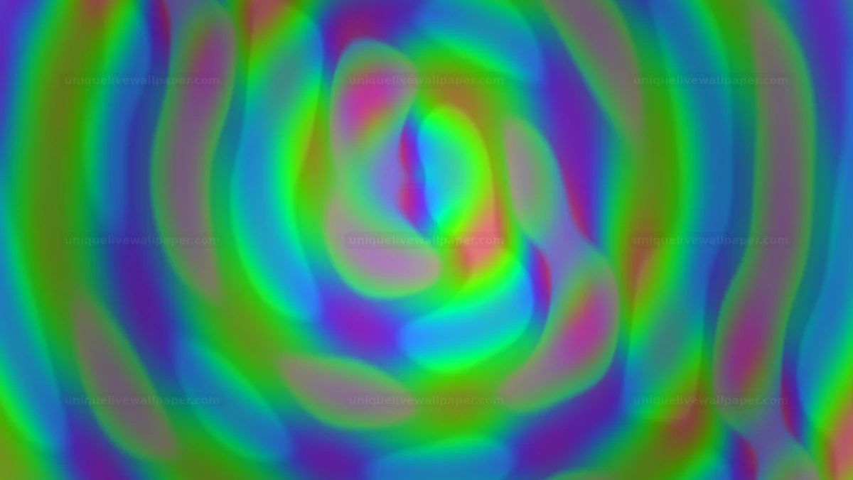 Bright colorful with swirling patterns