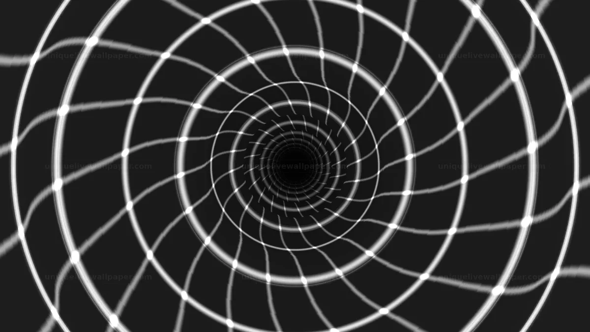 Watermarked thumbnail for Grayscale Wireframe Vortex Background Seamless Loop