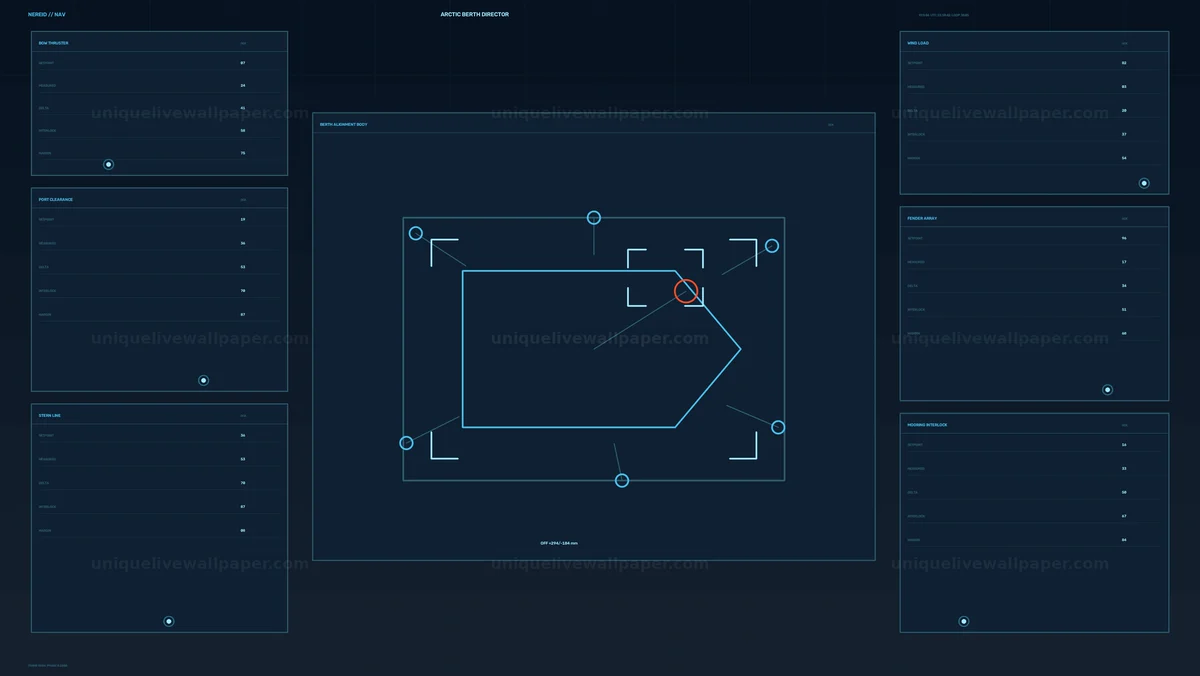 Watermarked thumbnail for Maritime Berth Alignment HUD Seamless Loop