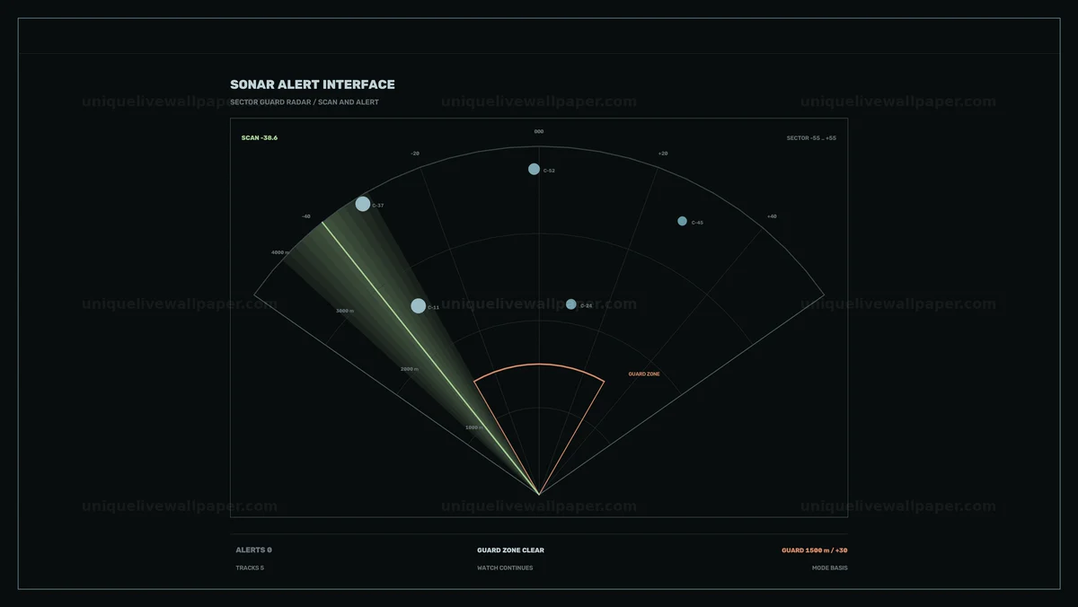 Sonar Alert Radar Interface Seamless Loop