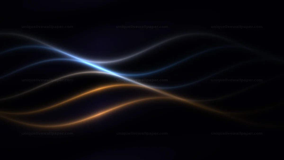 Glowing Blue and Gold Light Waves Seamless Loop