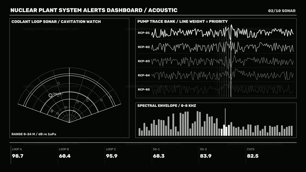 Watermarked thumbnail for Nuclear Plant Alerts Dashboard Seamless Loop