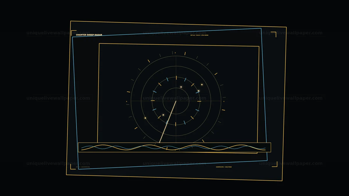 Radar Sweep Surveillance HUD Seamless Loop
