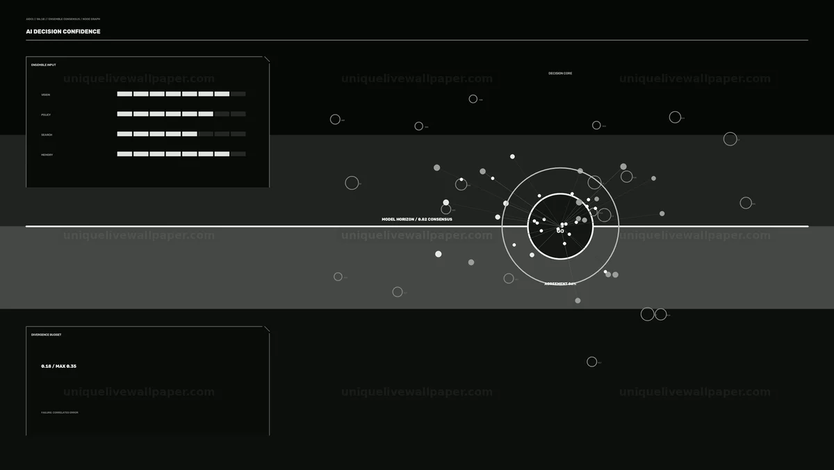 AI Decision Confidence HUD Interface Seamless Loop