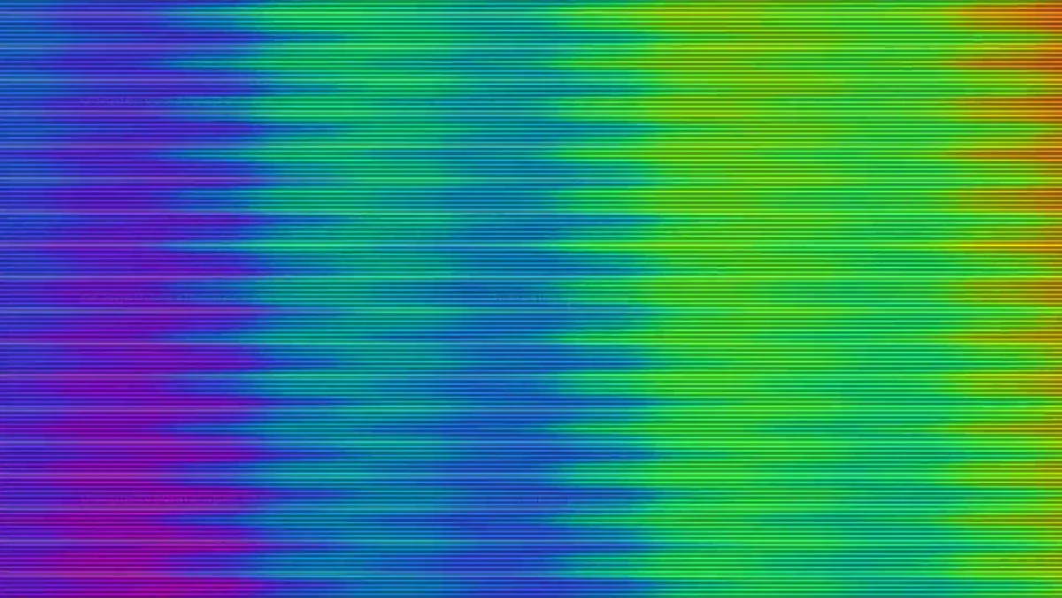 Watermarked thumbnail for Glitchy color gradient background with smooth lines and bright hues