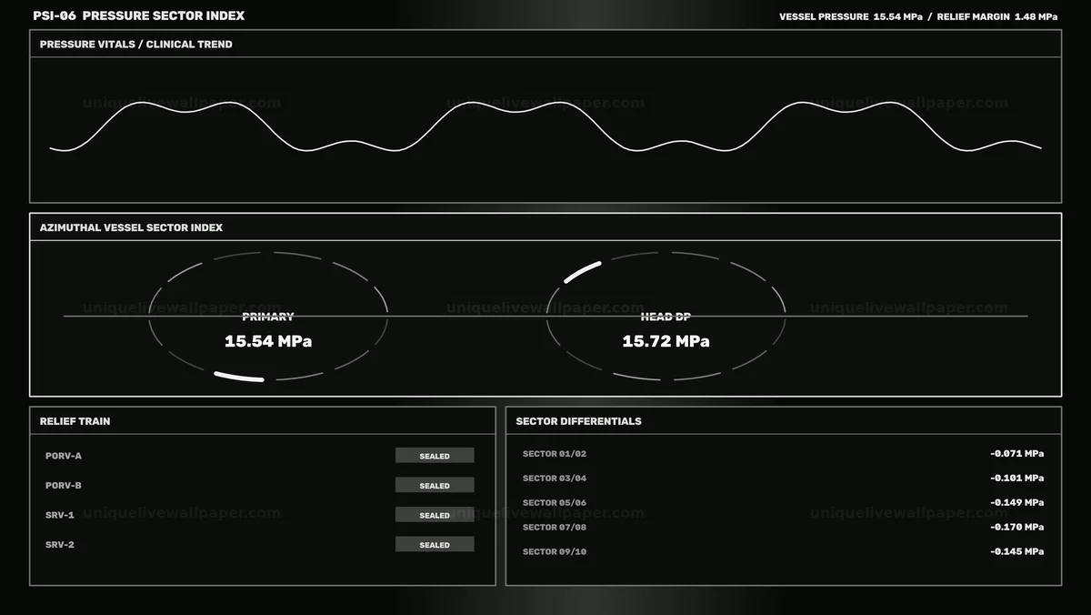 Nuclear Reactor Telemetry Pressure Display