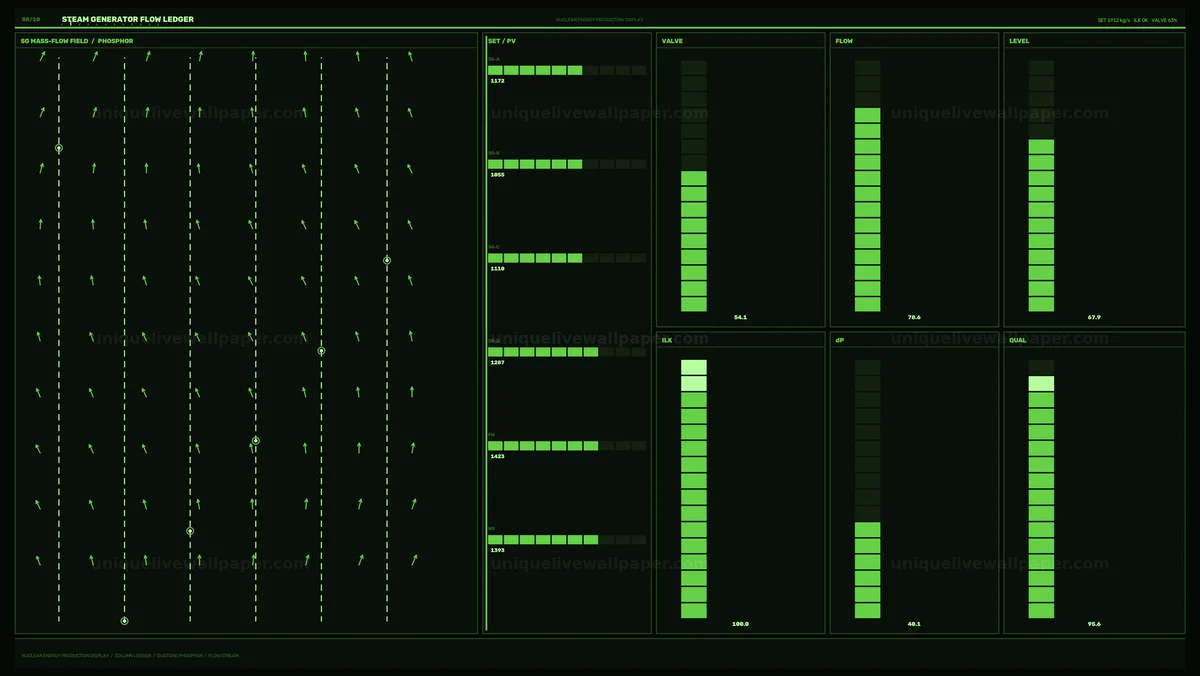 Watermarked thumbnail for Steam Generator Flow Control HUD Seamless Loop