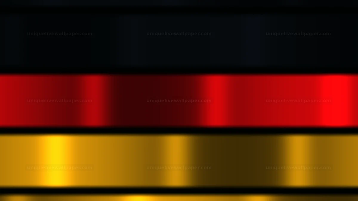 German Flag Horizontal Stripes Motion Background — Dynamic of German f