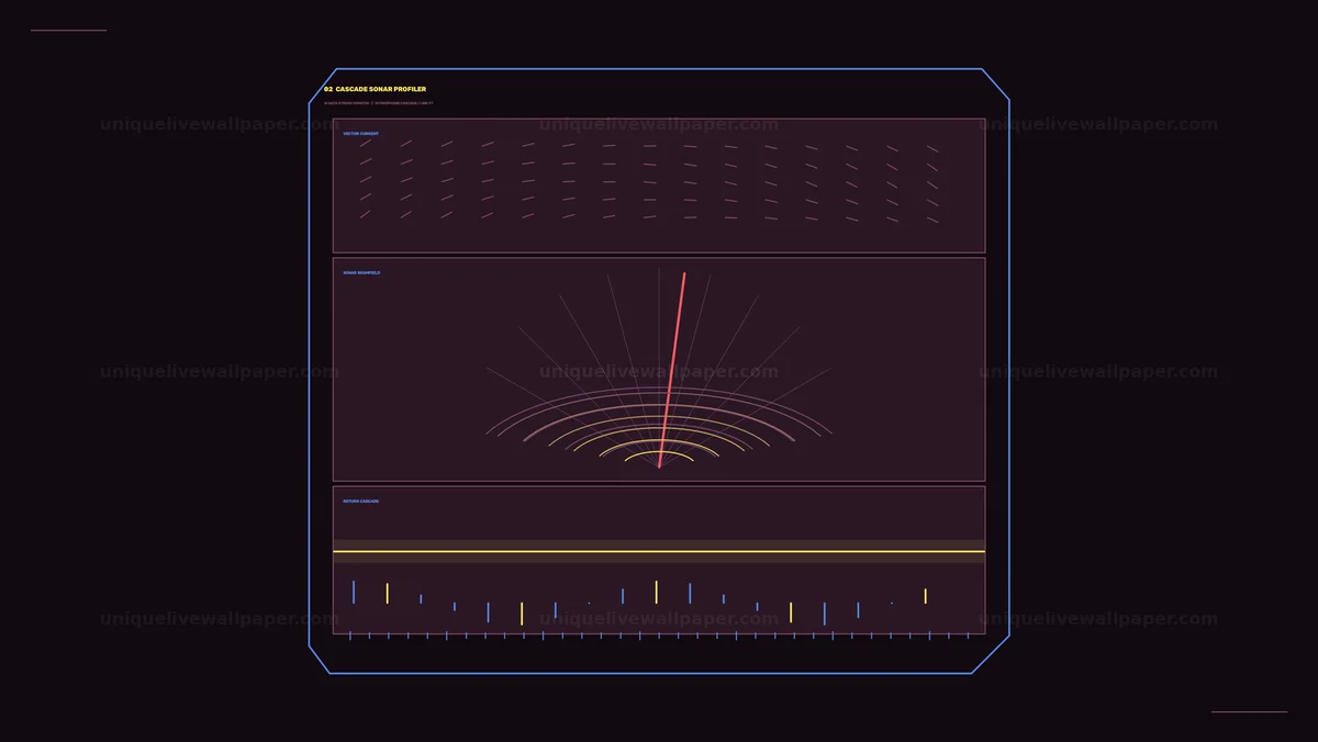 Sonar Data Stream Monitor HUD Seamless Loop