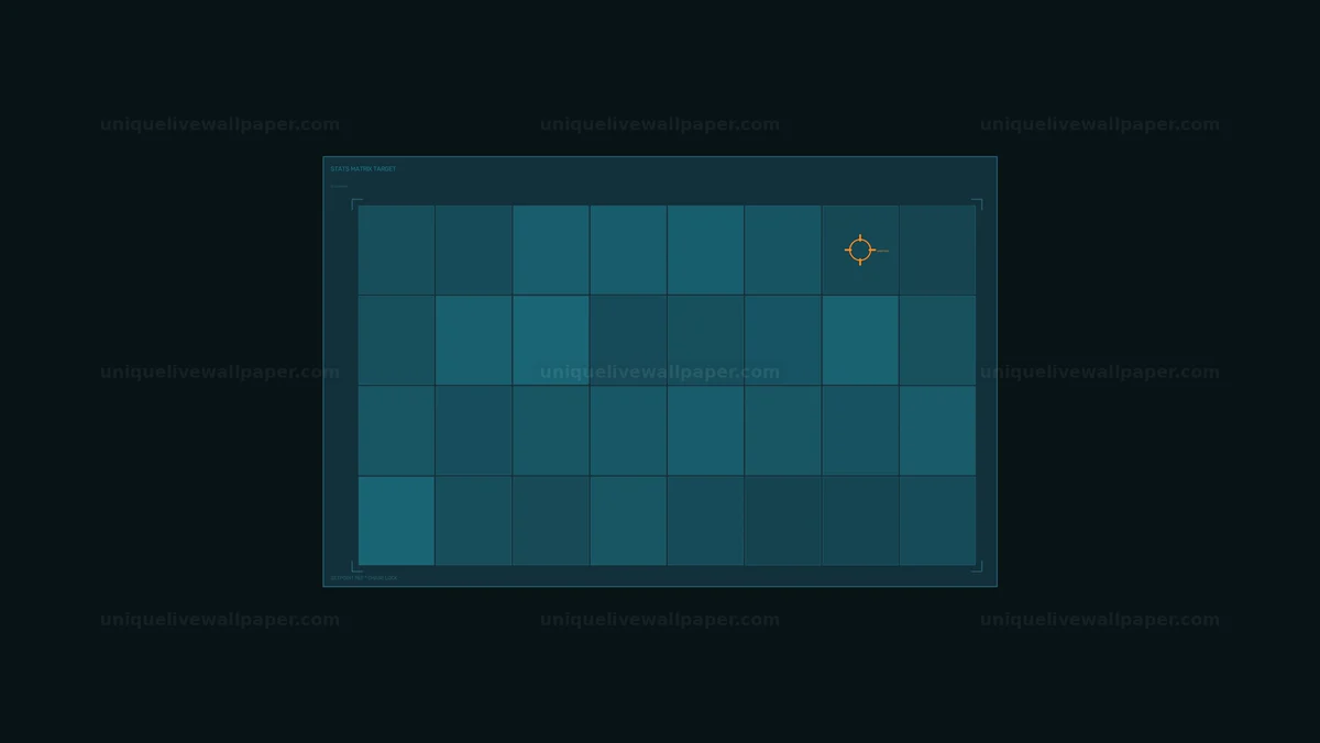 Data Matrix Grid HUD with Reticle Seamless Loop
