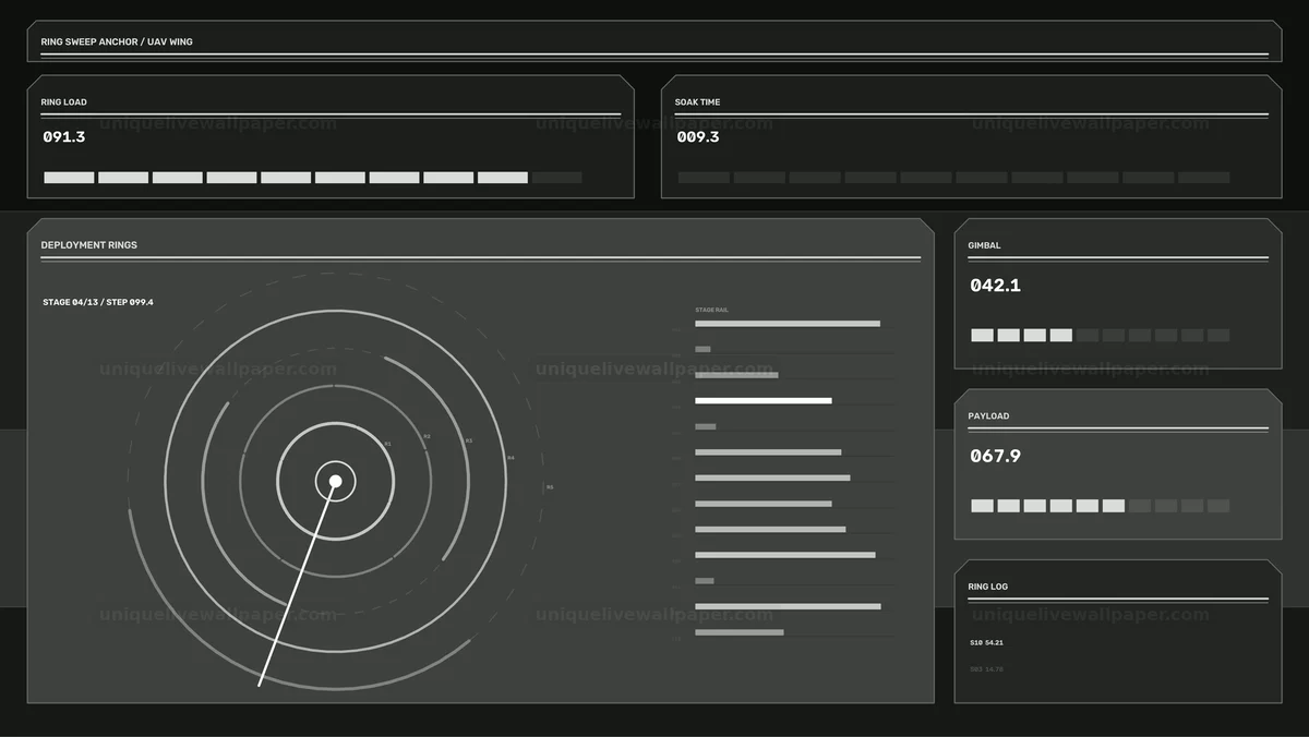 Watermarked thumbnail for Drone Deployment Rings HUD Seamless Loop
