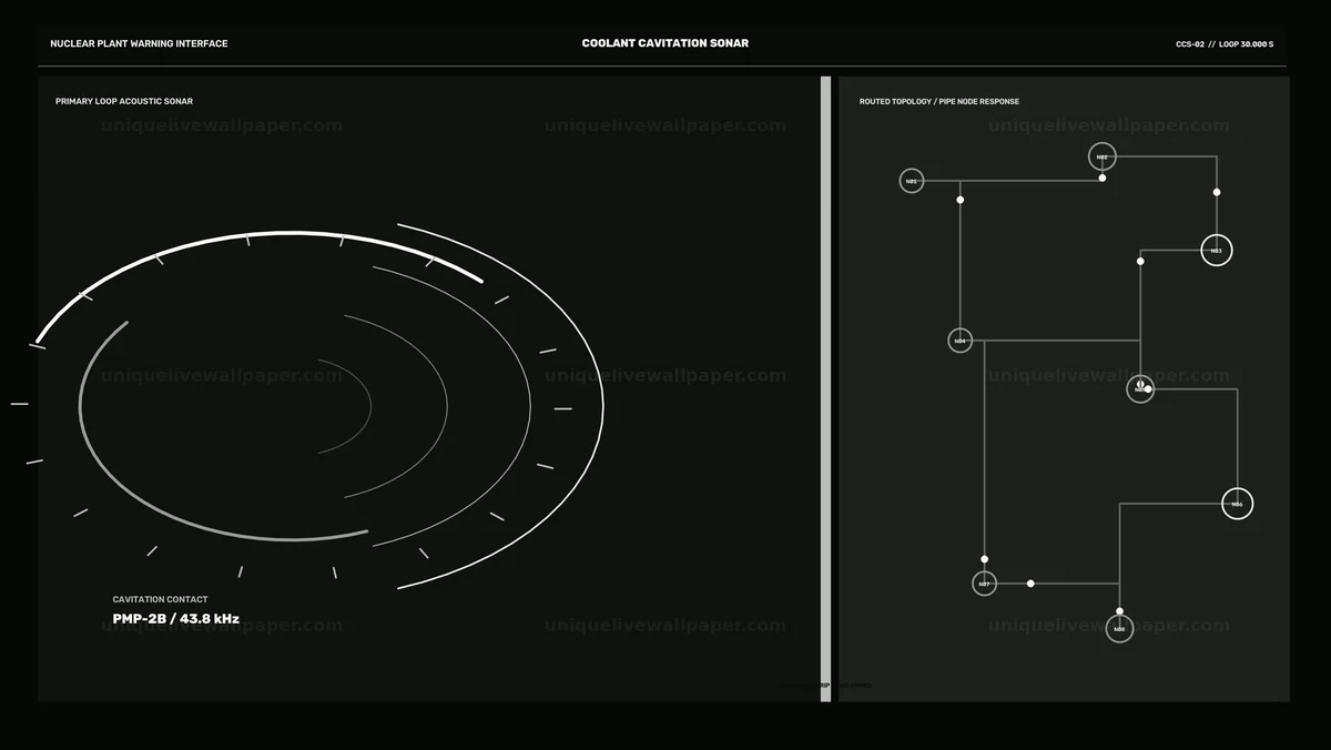 Watermarked thumbnail for Nuclear Plant Warning Interface Seamless Loop