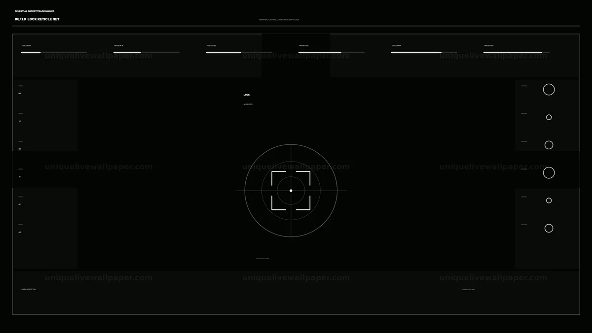 Celestial Object Tracking HUD Lock Reticle Seamless Loop
