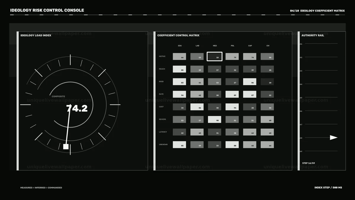 Ideology Risk Control Console HUD Seamless Loop