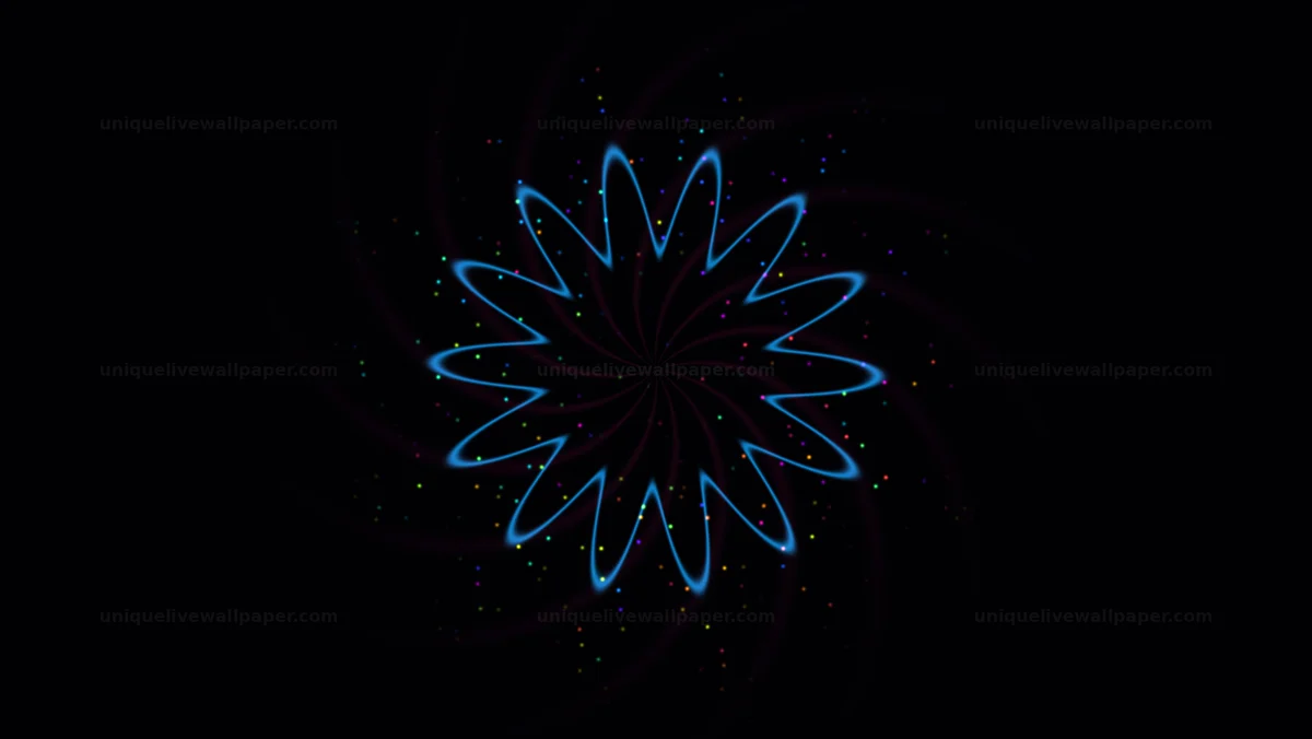Watermarked thumbnail for Magenta Spiral Particle Flower Seamless Loop
