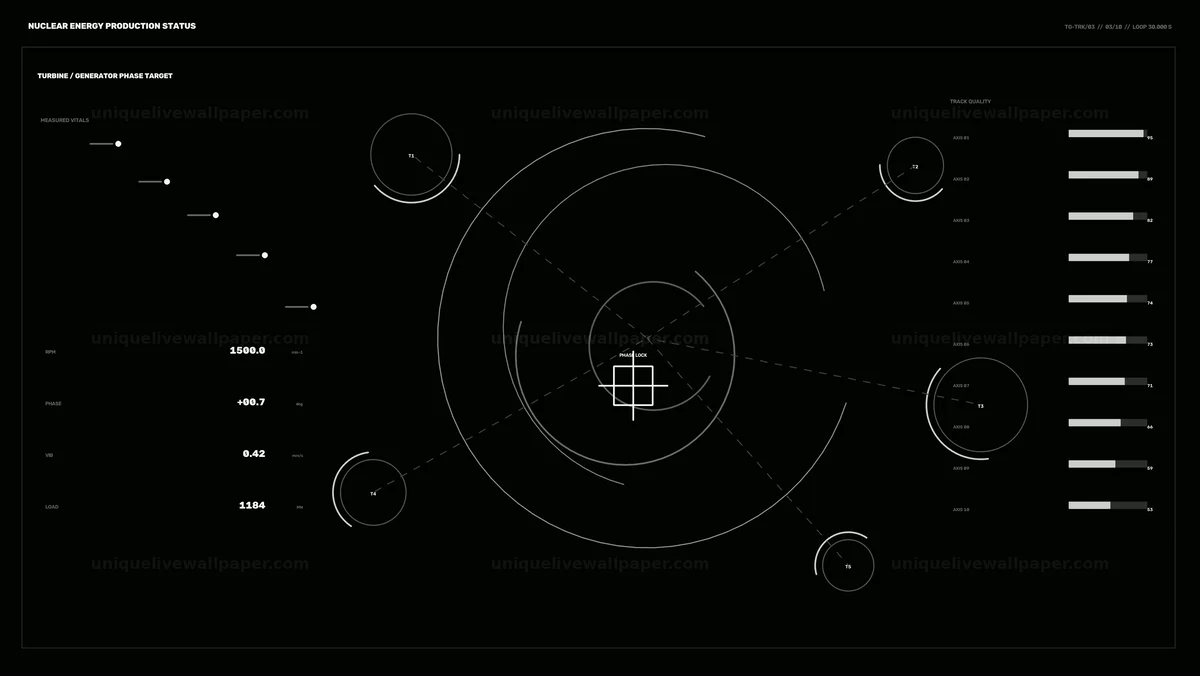 Nuclear Energy Production Status HUD Seamless Loop
