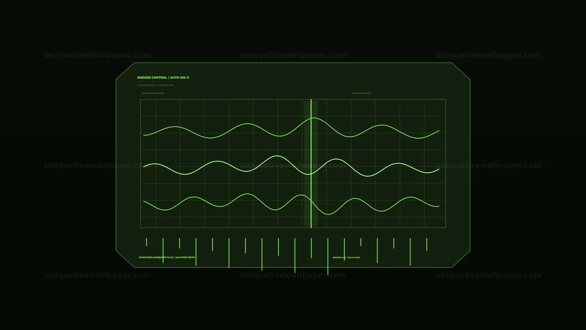 Watermarked thumbnail for Border Control Monitoring HUD Interface Seamless Loop