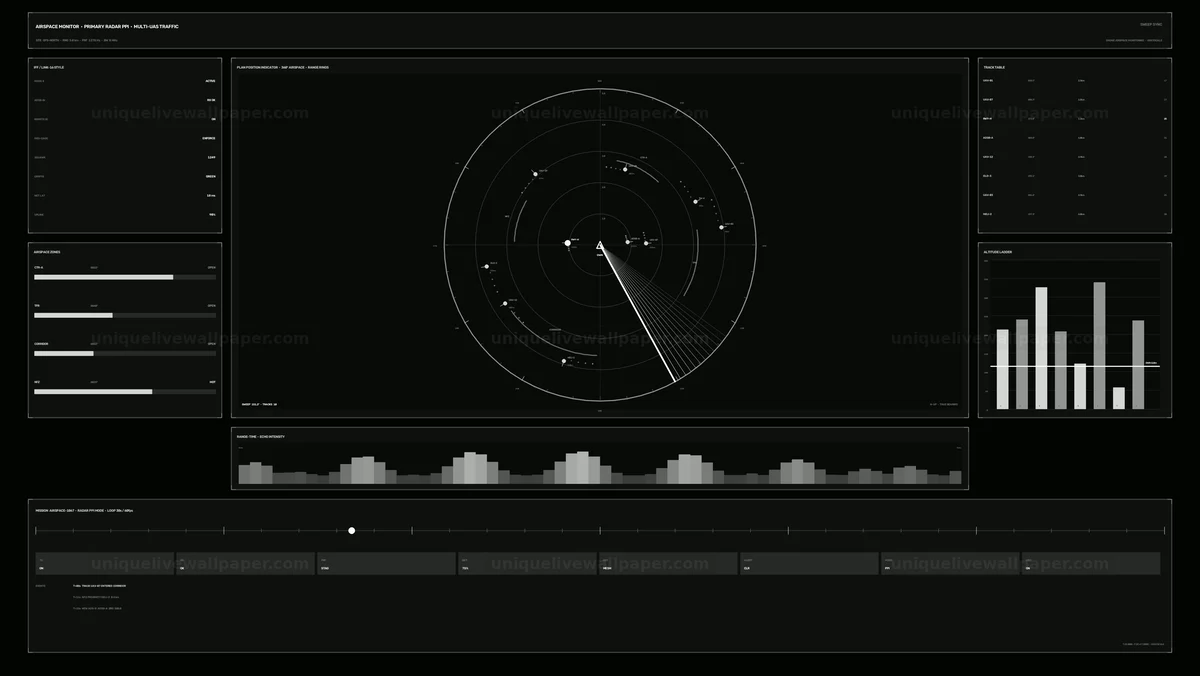 Watermarked thumbnail for Drone Airspace Monitoring Radar HUD Seamless Loop